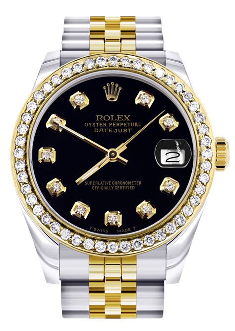 rolex gold face diamonds|Rolex watch diamond bezel prices.